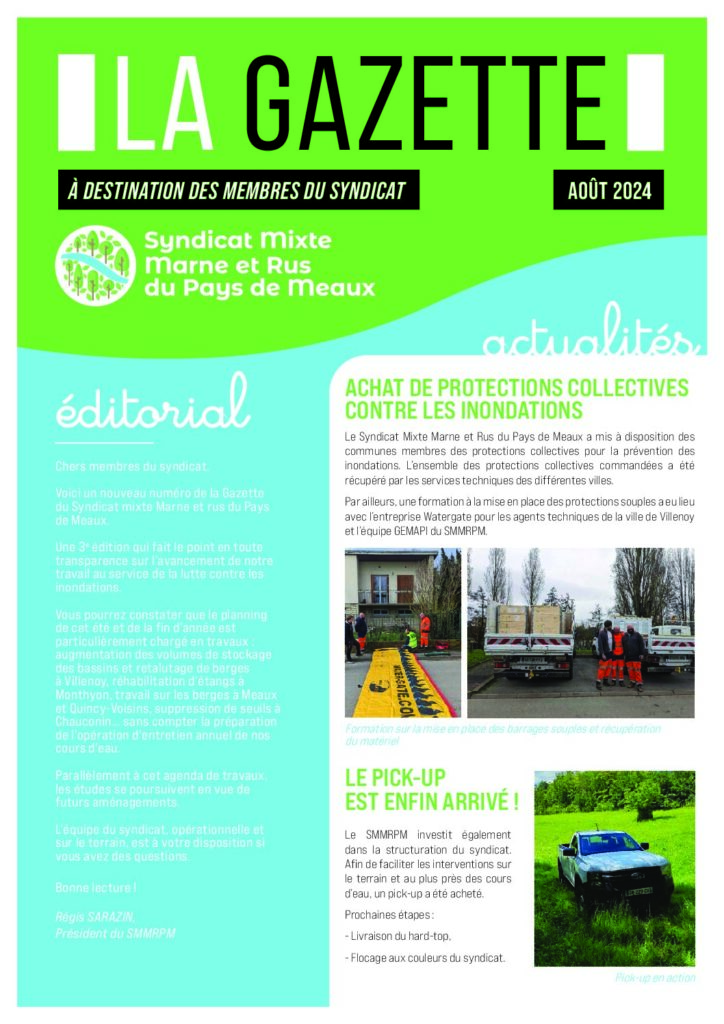 Image du document Gazette du SMMRPM Août 2024
